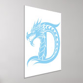 Dragon Styled Letter D, Dragon Alphabet, Monogram Folie Afdrukken (Laagn)