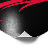 Dragon Styled Letter D, Dragon Alphabet, Monogram Foto Afdruk (Hoek)