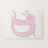 Dragon Styled Letter D, Dragon Alphabet, Monogram Legpuzzel (Horizontaal)