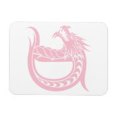 Dragon Styled Letter D, Dragon Alphabet, Monogram Magneet (Horizontaal)