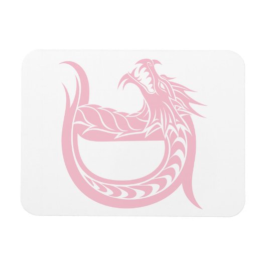 Dragon Styled Letter D, Dragon Alphabet, Monogram Magneet (Horizontaal)