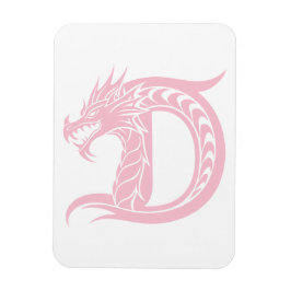 Dragon Styled Letter D, Dragon Alphabet, Monogram Magneet
