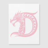 Dragon Styled Letter D, Dragon Alphabet, Monogram Magnetische Uitnodiging (Voorkant)