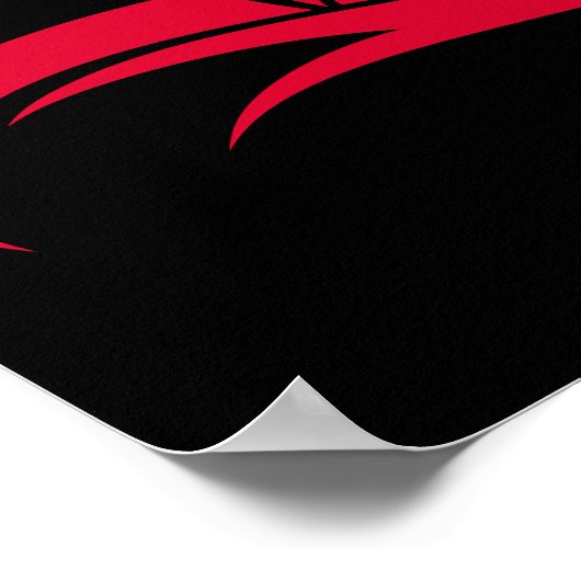 Dragon Styled Letter D, Dragon Alphabet, Monogram Poster (Hoek)