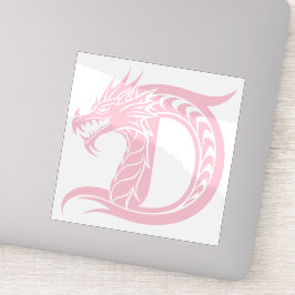 Dragon Styled Letter D, Dragon Alphabet, Monogram Sticker