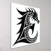 Dragon Styled Letter E, Dragon Alphabet, Monogram Folie Afdrukken (Laagn)