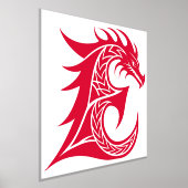 Dragon Styled Letter E, Dragon Alphabet, Monogram Folie Afdrukken (Laagn)