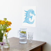 Dragon Styled Letter E, Dragon Alphabet, Monogram Folie Afdrukken (Laag (Keuken))
