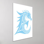 Dragon Styled Letter E, Dragon Alphabet, Monogram Folie Afdrukken (Laagn)