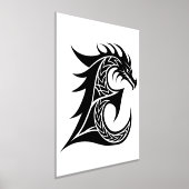 Dragon Styled Letter E, Dragon Alphabet, Monogram Folie Afdrukken (Laagn)