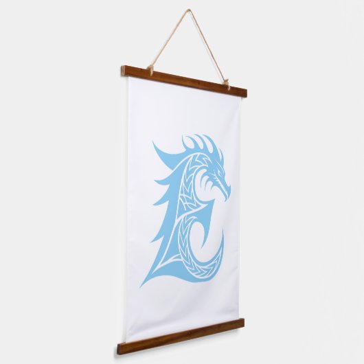 Dragon Styled Letter E, Dragon Alphabet, Monogram Hangend Wandkleed (Gebogen)