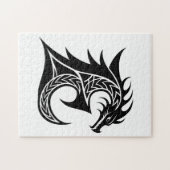 Dragon Styled Letter E, Dragon Alphabet, Monogram Legpuzzel (Horizontaal)