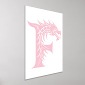 Dragon Styled Letter F, Dragon Alphabet, Monogram Folie Afdrukken (Laagn)
