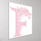 Dragon Styled Letter F, Dragon Alphabet, Monogram Folie Afdrukken (Laagn)