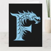 Dragon Styled Letter F, Dragon Alphabet, Monogram Kaart (Voorkant)