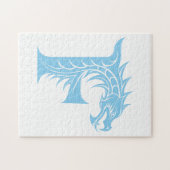 Dragon Styled Letter F, Dragon Alphabet, Monogram Legpuzzel (Horizontaal)