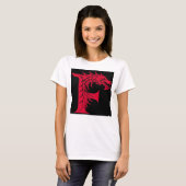 Dragon Styled Letter F, Dragon Alphabet, Monogram T-shirt (Voorkant volledig)