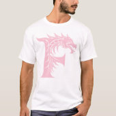 Dragon Styled Letter F, Dragon Alphabet, Monogram T-shirt (Voorkant)