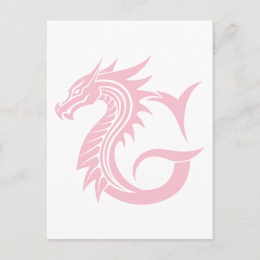 Dragon Styled Letter G, Dragon Alphabet, Monogram Briefkaart (Voorkant)