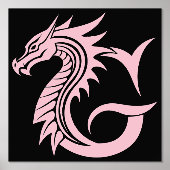 Dragon Styled Letter G, Dragon Alphabet, Monogram Folie Afdrukken (Voorkant)