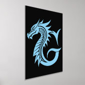 Dragon Styled Letter G, Dragon Alphabet, Monogram Folie Afdrukken (Laagn)