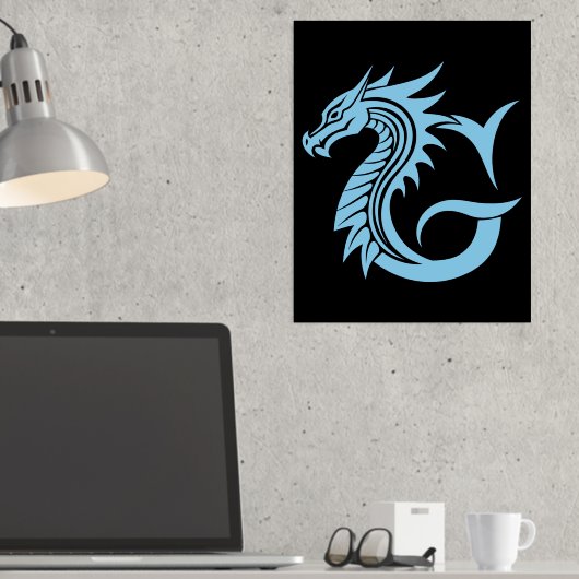 Dragon Styled Letter G, Dragon Alphabet, Monogram Folie Afdrukken (Insitu (Desk))