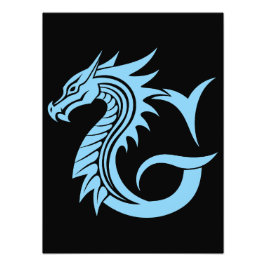 Dragon Styled Letter G, Dragon Alphabet, Monogram Foto Afdruk