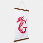 Dragon Styled Letter G, Dragon Alphabet, Monogram Hangend Wandkleed (Gebogen)