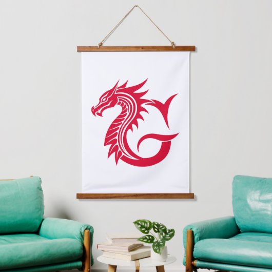 Dragon Styled Letter G, Dragon Alphabet, Monogram Hangend Wandkleed (Woonkamer)