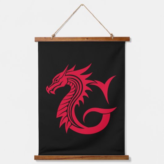 Dragon Styled Letter G, Dragon Alphabet, Monogram Hangend Wandkleed (Voorkant)