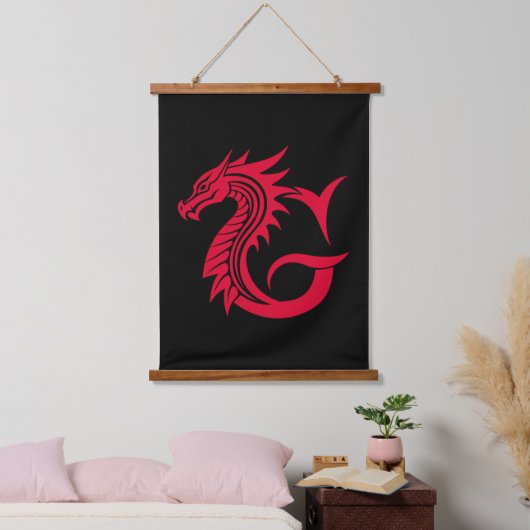 Dragon Styled Letter G, Dragon Alphabet, Monogram Hangend Wandkleed (Slaapkamer)