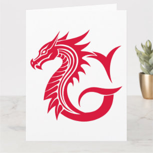 Dragon Styled Letter G, Dragon Alphabet, Monogram Kaart