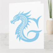 Dragon Styled Letter G, Dragon Alphabet, Monogram Kaart (Voorkant)