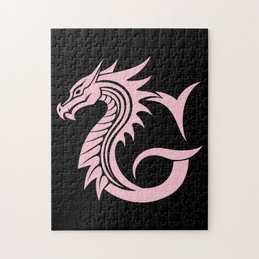Dragon Styled Letter G, Dragon Alphabet, Monogram Legpuzzel (Verticaal)