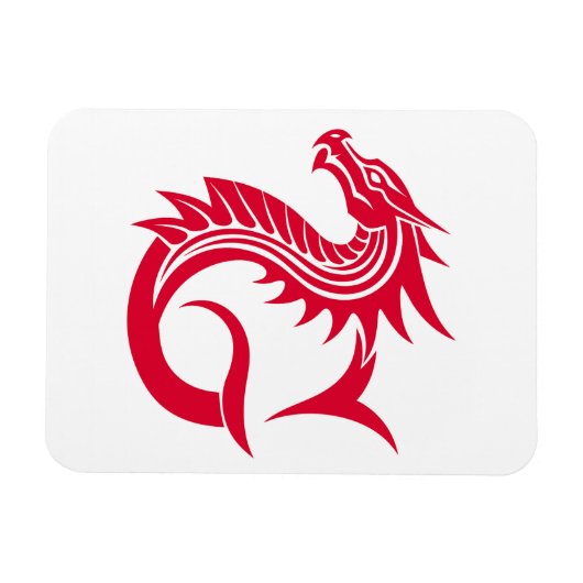 Dragon Styled Letter G, Dragon Alphabet, Monogram Magneet (Horizontaal)