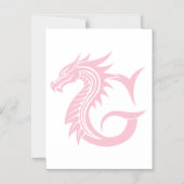 Dragon Styled Letter G, Dragon Alphabet, Monogram Magnetische Uitnodiging (Voorkant)