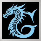 Dragon Styled Letter G, Dragon Alphabet, Monogram Poster (Voorkant)