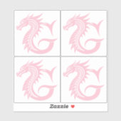 Dragon Styled Letter G, Dragon Alphabet, Monogram Sticker (Vel)