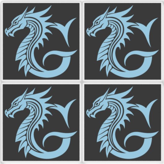 Dragon Styled Letter G, Dragon Alphabet, Monogram Sticker (Voorkant)