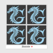 Dragon Styled Letter G, Dragon Alphabet, Monogram Sticker (Vel)