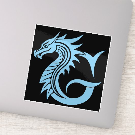 Dragon Styled Letter G, Dragon Alphabet, Monogram Sticker (Detail)