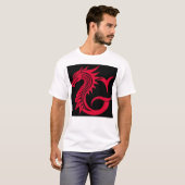 Dragon Styled Letter G, Dragon Alphabet, Monogram T-shirt (Voorkant volledig)