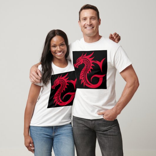 Dragon Styled Letter G, Dragon Alphabet, Monogram T-shirt (Unisex)