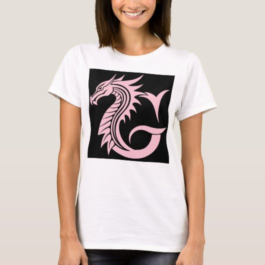 Dragon Styled Letter G, Dragon Alphabet, Monogram T-shirt (Voorkant)