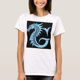 Dragon Styled Letter G, Dragon Alphabet, Monogram T-shirt