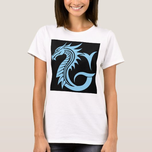 Dragon Styled Letter G, Dragon Alphabet, Monogram T-shirt (Voorkant)
