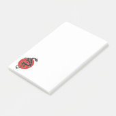 Dragon Sun - zwart rood wit + je ideeën Post-it® Notes (Schuin)