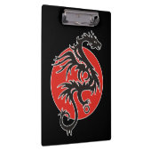 Dragon Sun - zwart rood wit + uw ideeën Klembord (Rechts)