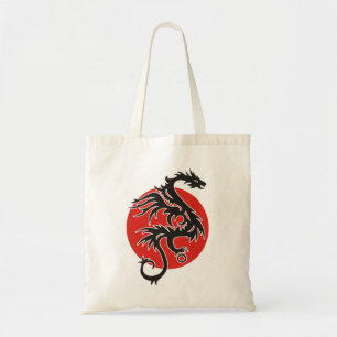 Dragon Sun - zwart rood wit + uw ideeën Tote Bag