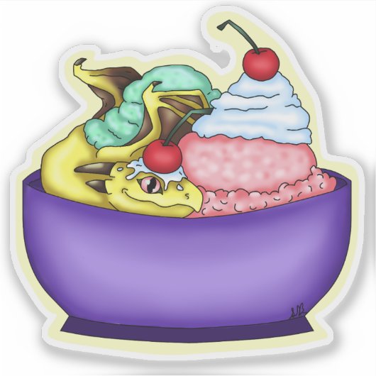 Dragon Sundae Sticker (Voorkant)